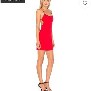 Red By the Way Bodycon Laceup back dress